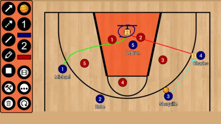 Basketball Tactic Board android App screenshot 0