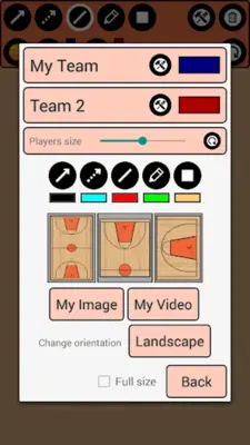 Basketball Tactic Board android App screenshot 1