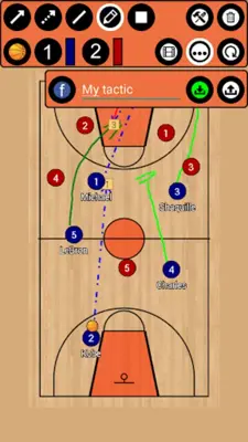 Basketball Tactic Board android App screenshot 2